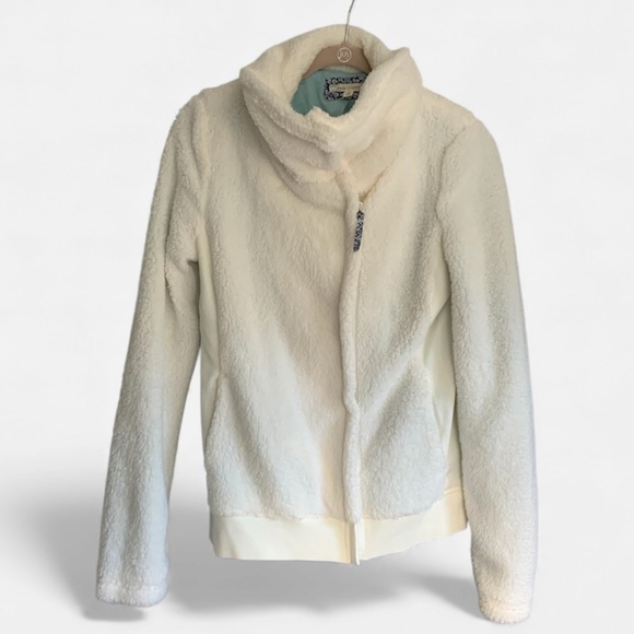 Anthropologie Pure + Good Warm and Cozy Fleece Sherpa Moto Jacket SZ S - Picture 6 of 15